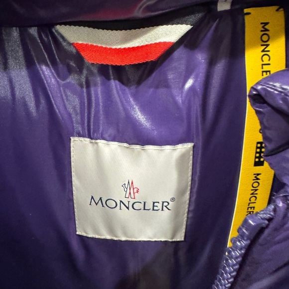 NEW 💯 AUTH Moncler Men's Genius 2 1952 Purple PufferDown Double Hood Lorent Vest - Picture 7 of 15